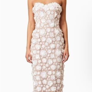 white christmas dresses Helena Strapless Dress In Floral
